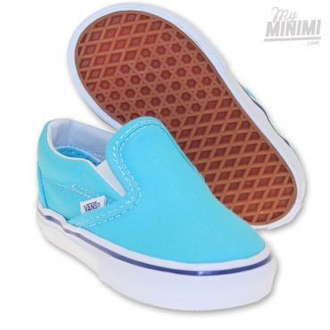 superstar slip on enfant cyan