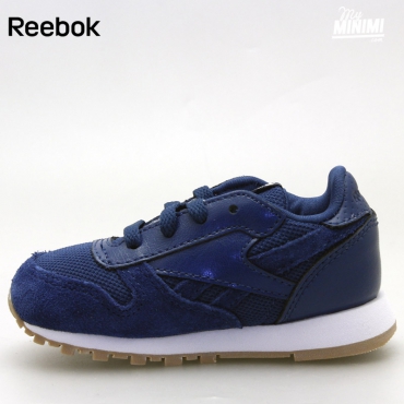 reebok leather enfant bleu